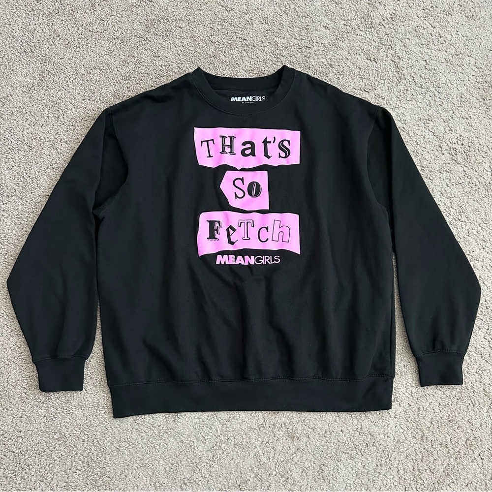 Mean Girls That’s So Fetch Sweatshirt Womens Size XL Black Pink